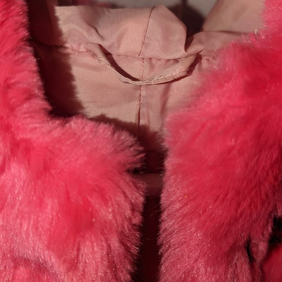 Hot Pink Fur Coat - Picture 5 of 8
